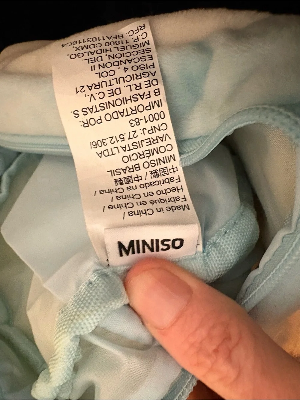 MINISO Light Blue backpack - Picture 4 of 4
